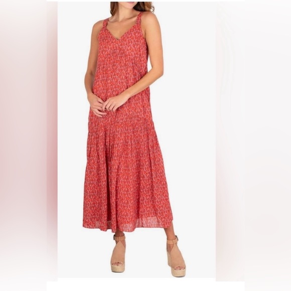 Joie “Tea Rose” Maxi Dress  100% cotton sleeveless sz M - Picture 3 of 8